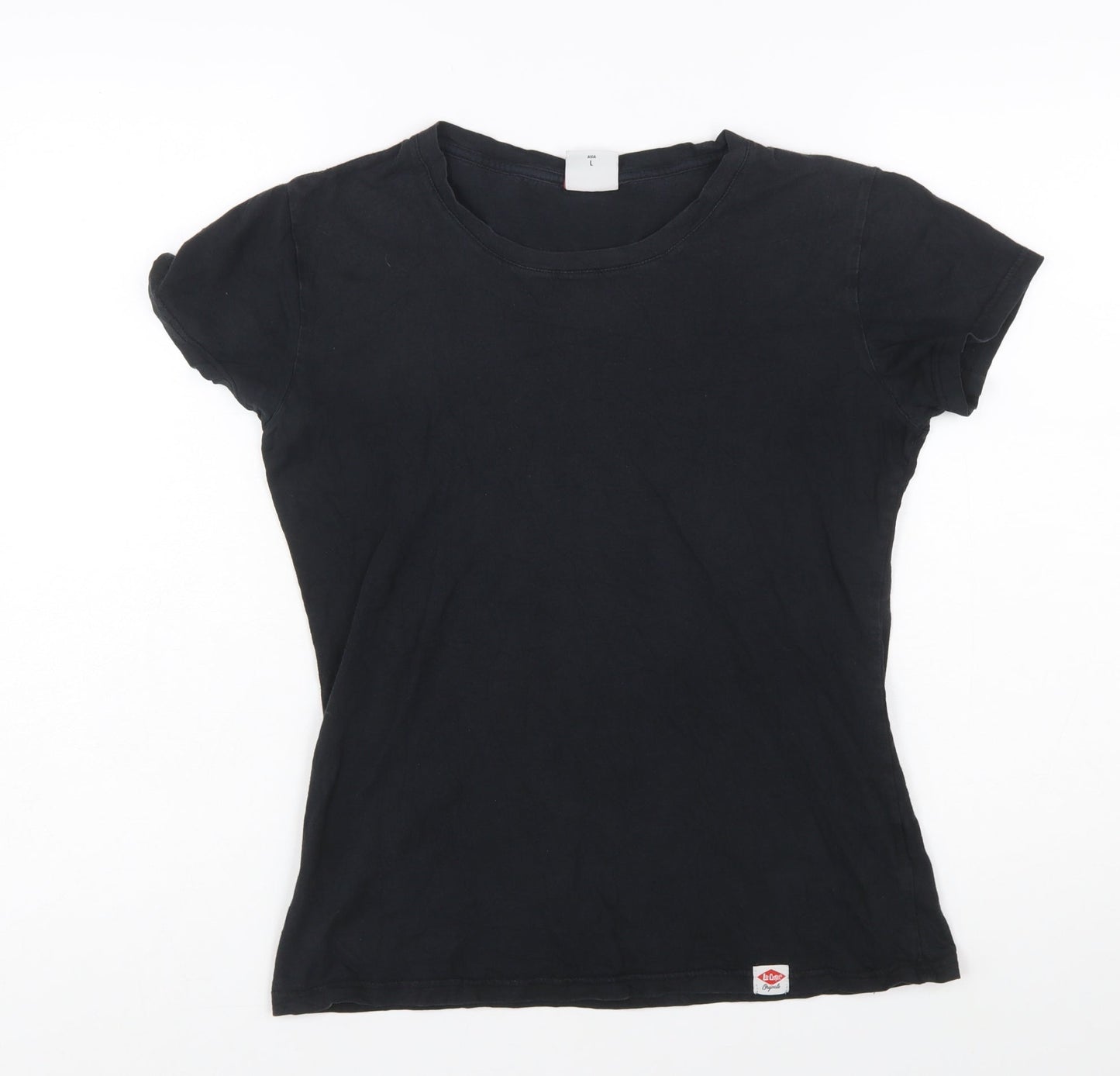 Lee Cooper Womens Black Basic Cotton T-Shirt Size 12
