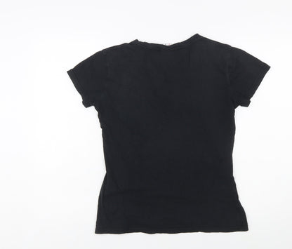 Lee Cooper Womens Black Basic Cotton T-Shirt Size 12