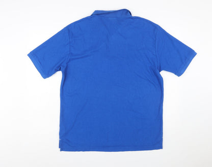 Slazenger Men’s Blue XL Cotton Polo Shirt Short Sleeve