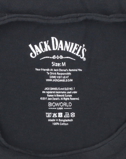 Jack Daniel's Women's Black Cotton T-Shirt M Short Sleeve Graphic Tee