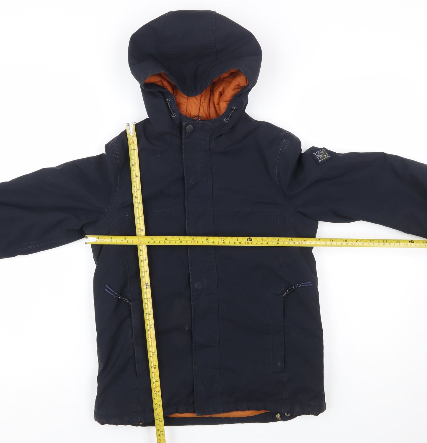 Joules Boys Blue Hooded Parka Coat 11 Years Lined Winter Jacket