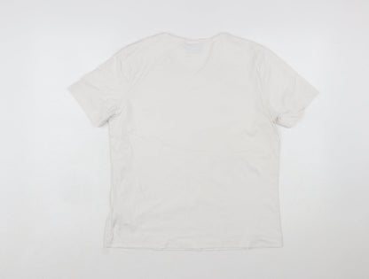 Canyon Women White Rhinestone Logo Short Sleeve Stretch T-Shirt Size 10