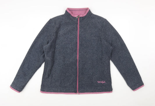 Weird Fish Women's Blue Fleece Zip Jacket Size 18