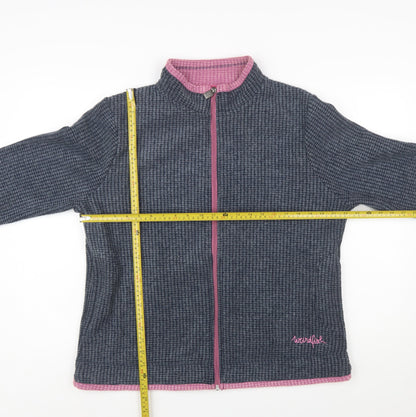 Weird Fish Women's Blue Fleece Zip Jacket Size 18