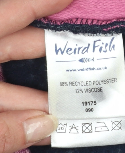 Weird Fish Women's Blue Fleece Zip Jacket Size 18