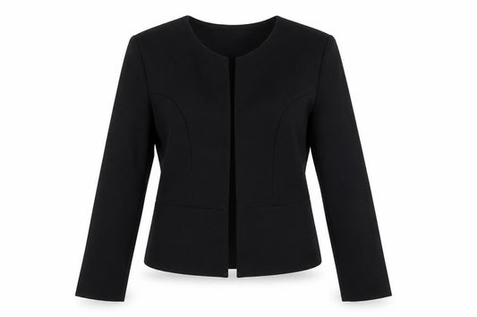 Lipsy Women Black Size 8 Tailored Open Front Suit Jacket
