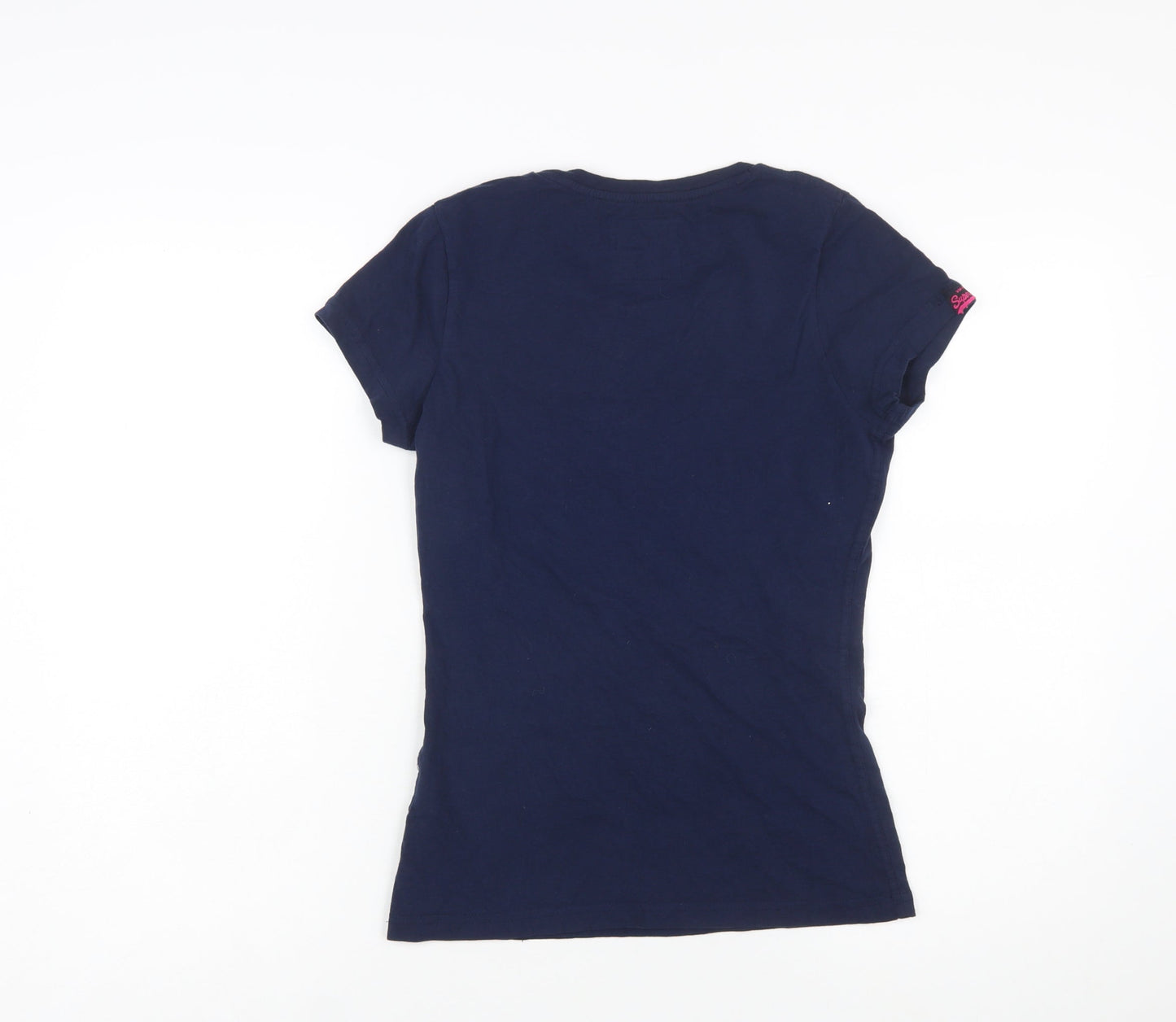 Superdry Womens Blue Graphic Slim Fit T-Shirt Size S