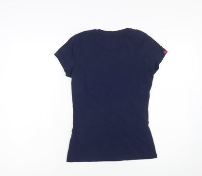 Superdry Womens Blue Graphic Slim Fit T-Shirt Size S