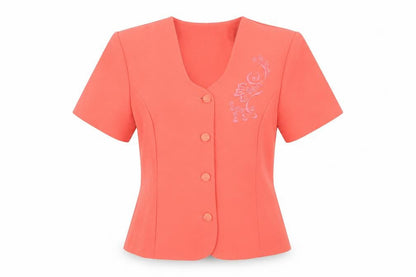 Park Lane at Leonella Womens Pink Size 12 Short Sleeve Suit Top