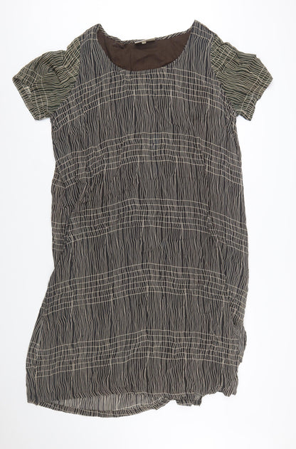 Ann Harvey Women’s Brown Geometric Shift Dress Size 20