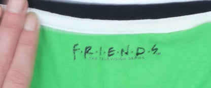 Character.com Friends Central Perk Green Women's L Cotton T-Shirt