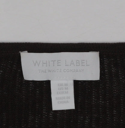 The White Company Women's Brown Linen Blend Cardigan M