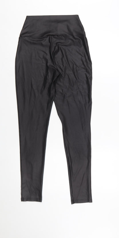Mint Velvet Women Black Medium High Rise Polyester Leggings