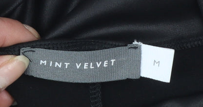 Mint Velvet Women Black Medium High Rise Polyester Leggings
