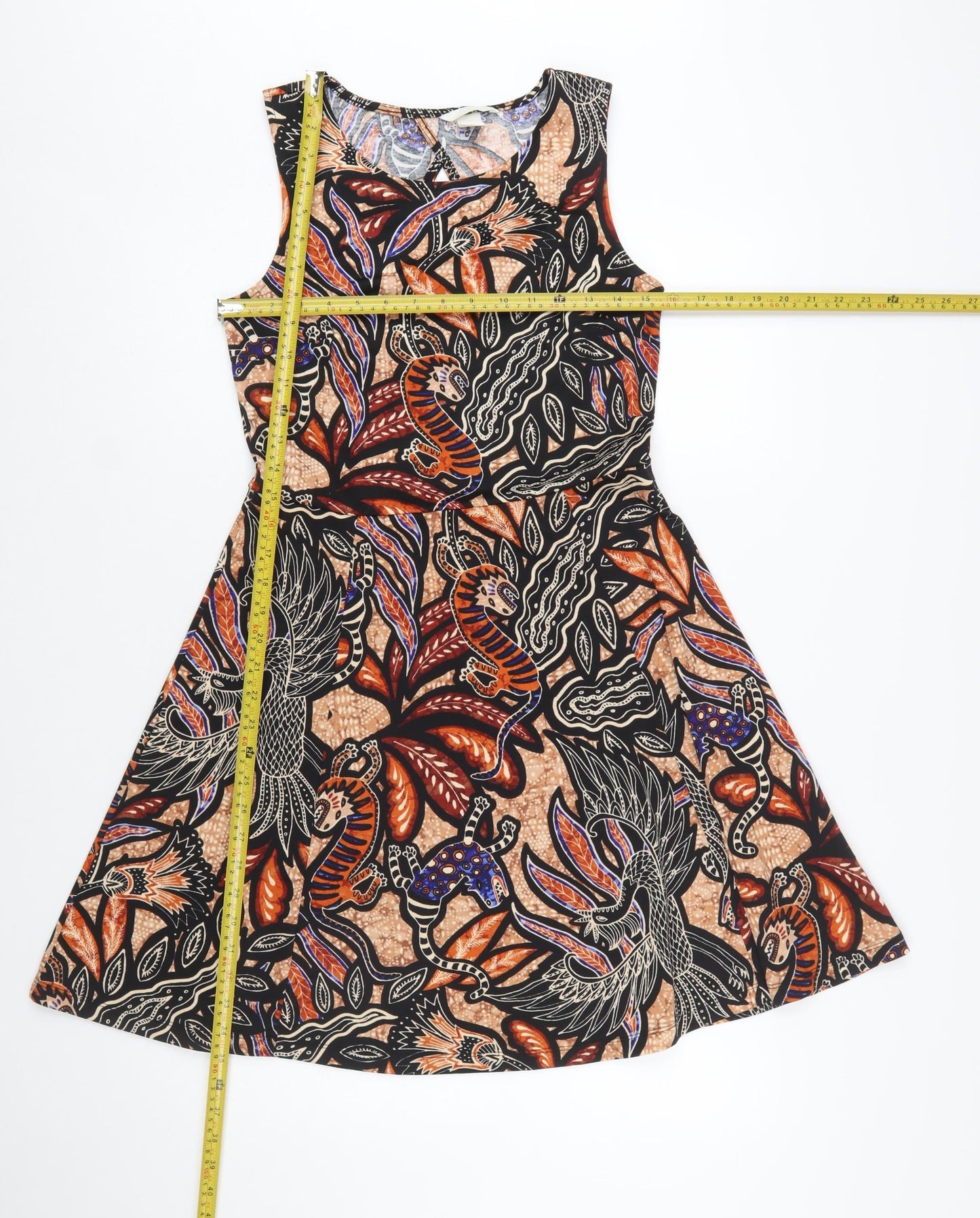 H&M Women’s Multicoloured Size 12 A-Line Sleeveless Dress