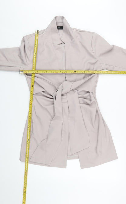 NAANAA Women Beige Belted Long Sleeve Suit Jacket UK 10