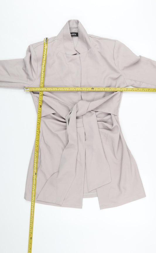 NAANAA Women Beige Belted Long Sleeve Suit Jacket UK 10