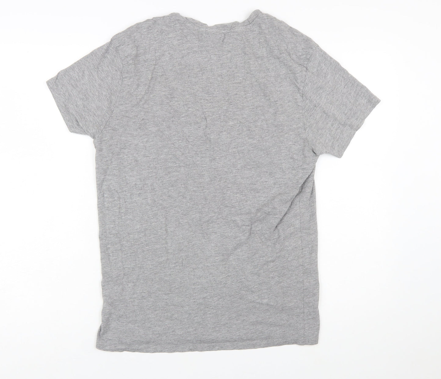 Bershka Women’s Grey Resist Graphic Cotton T-Shirt Size 12
