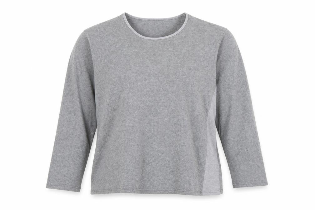 One Nine Zero Six Women's Grey Long Sleeve Basic Cotton T-Shirt Size 2