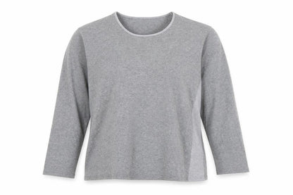 One Nine Zero Six Women's Grey Long Sleeve Basic Cotton T-Shirt Size 2