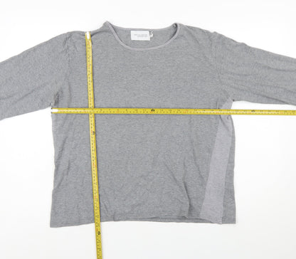 One Nine Zero Six Women's Grey Long Sleeve Basic Cotton T-Shirt Size 2