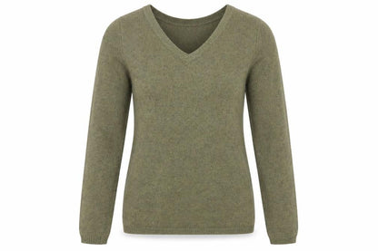 Old Navy Women’s Green V-Neck Long Sleeve Knit Jumper Size M