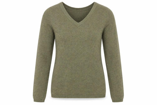 Old Navy Women’s Green V-Neck Long Sleeve Knit Jumper Size M