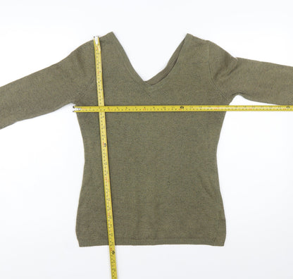 Old Navy Women’s Green V-Neck Long Sleeve Knit Jumper Size M