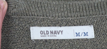 Old Navy Women’s Green V-Neck Long Sleeve Knit Jumper Size M