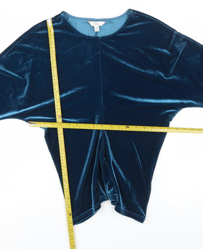 Marks and Spencer Women’s Blue Velvet Long Sleeve Blouse Size 12
