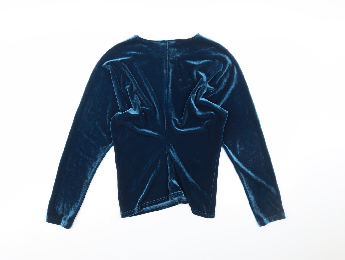 Marks and Spencer Women’s Blue Velvet Long Sleeve Blouse Size 12