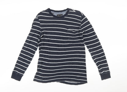 Banana Republic Women's Navy Striped Cotton Jumper Size S