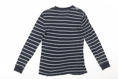 Banana Republic Women's Navy Striped Cotton Jumper Size S