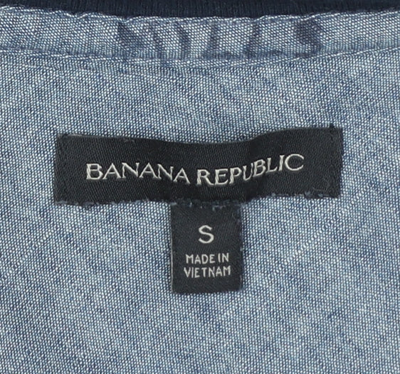 Banana Republic Women's Navy Striped Cotton Jumper Size S