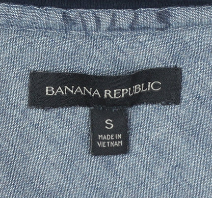 Banana Republic Women's Navy Striped Cotton Jumper Size S