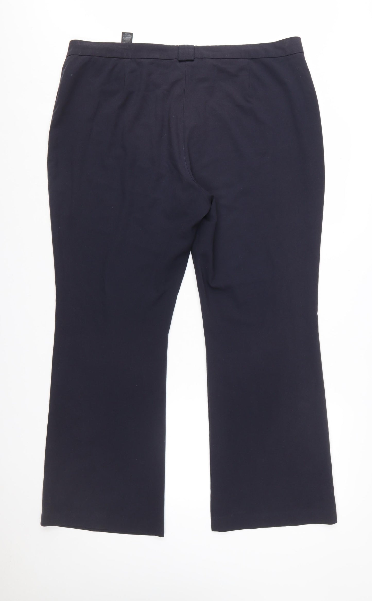 Marks and Spencer Women Navy Blue Size 20 Regular Chino Trousers