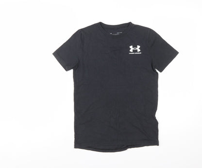 Under Armour Boys Black Medium Sports T-Shirt Short Sleeve Crew Neck