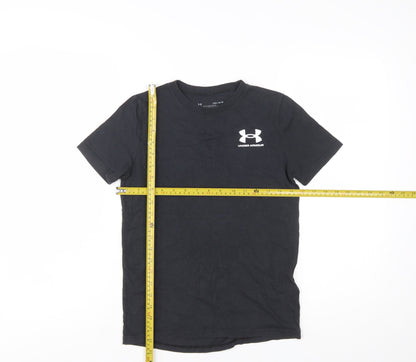 Under Armour Boys Black Medium Sports T-Shirt Short Sleeve Crew Neck