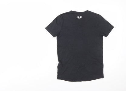 Under Armour Boys Black Medium Sports T-Shirt Short Sleeve Crew Neck