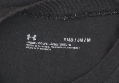 Under Armour Boys Black Medium Sports T-Shirt Short Sleeve Crew Neck