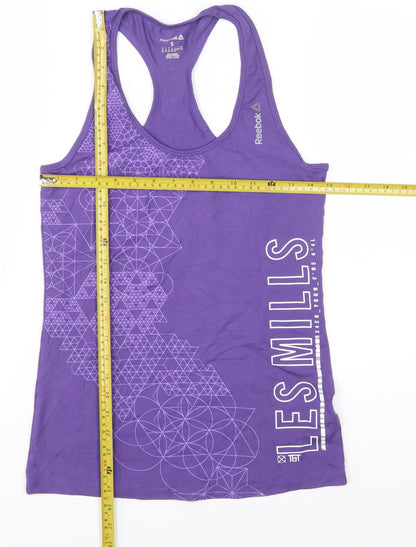 Reebok Womens Purple Les Mills Racerback Gym Tank Top Size S