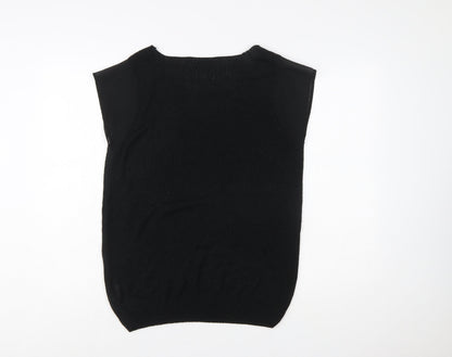 A|wear Women’s Black Sleeveless Scoop Neck Knit Pullover Jumper XL