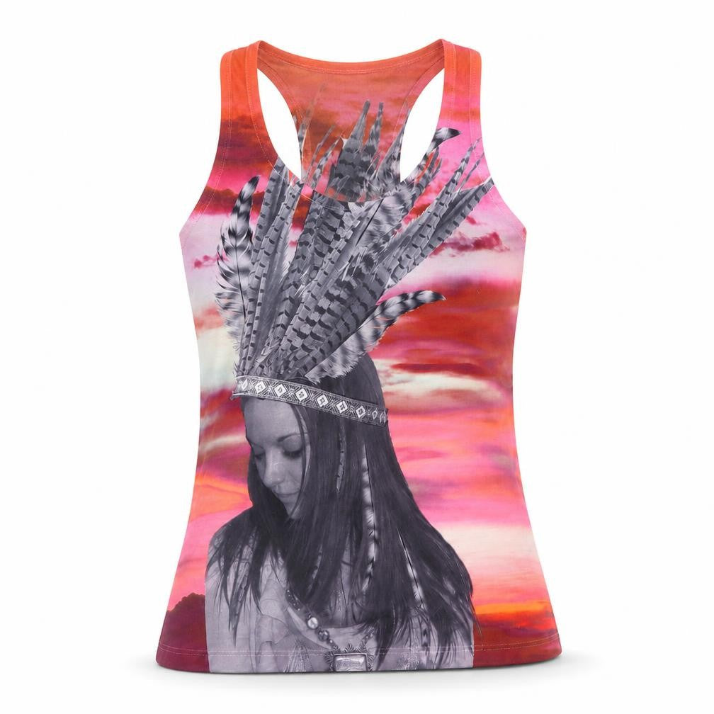 Front view of New Look Generation Multicoloured Tribal Print Teen Tank Top, size 9