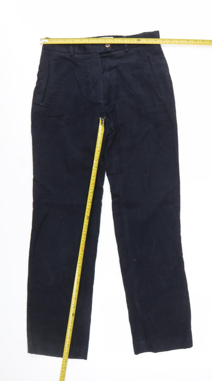 Hoggs of Fife Women's Blue Cotton Chino Trousers Size 10