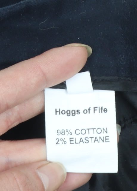 Hoggs of Fife Women's Blue Cotton Chino Trousers Size 10