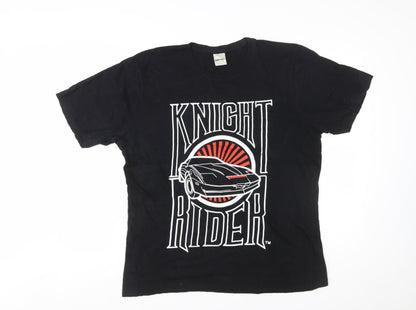 Knight Rider Men's Black Large Graphic Movie Car T-Shirt 100% Cotton