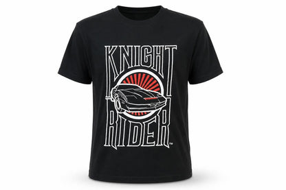 Knight Rider Men's Black Large Graphic Movie Car T-Shirt 100% Cotton