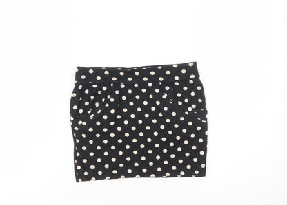 Miss Selfridge Women’s Black Polka Dot Stretch Pencil Skirt Size 10