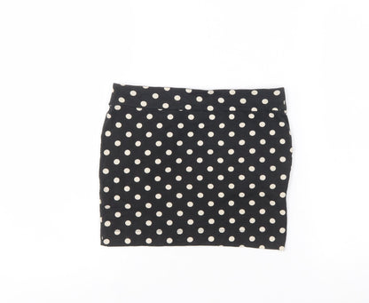 Miss Selfridge Women’s Black Polka Dot Stretch Pencil Skirt Size 10