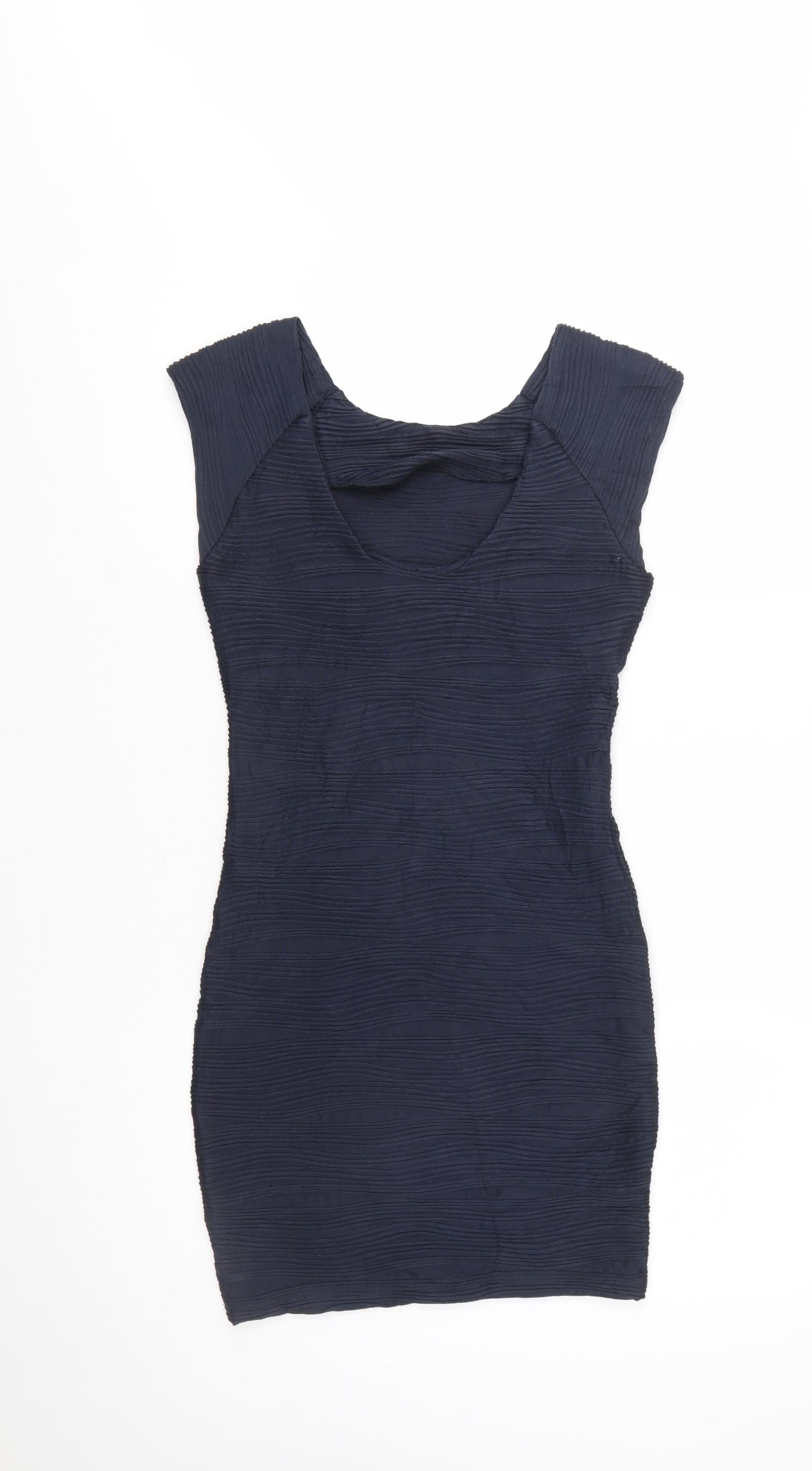 AX Paris Women Blue Size 8 Bodycon Sleeveless Short Dress